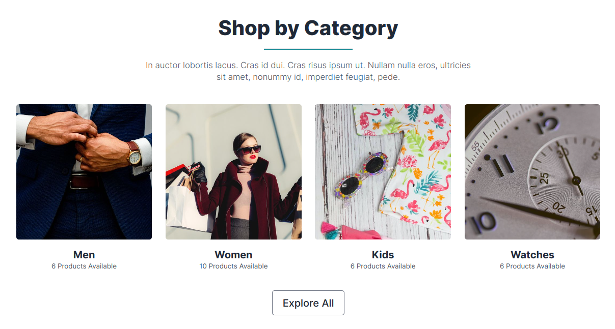 Product Category Widget